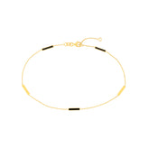 Black Enamel Alternating Bar Anklet